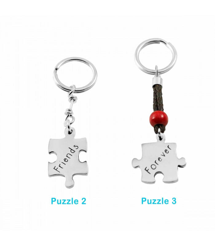 Custom puzzle keychains