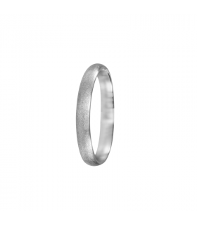 Satin oval wedding band