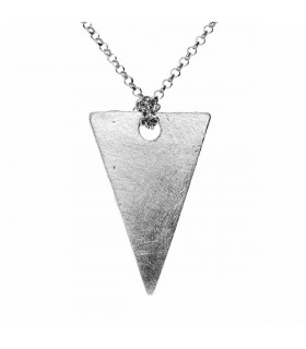 Silver triangle necklace