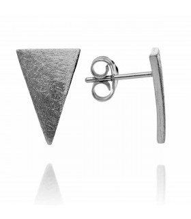 Silver triangle earrings