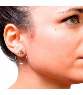 Cheap silver jasmine hoop earrings