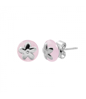 Jasmine silver rose quartz earring