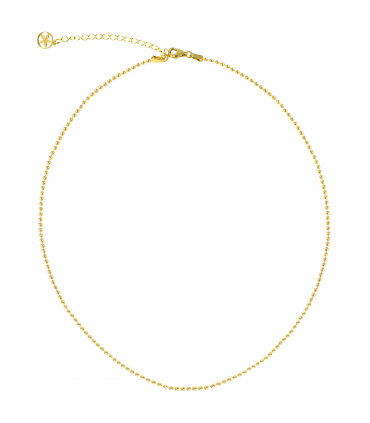 Gold plated ball necklace