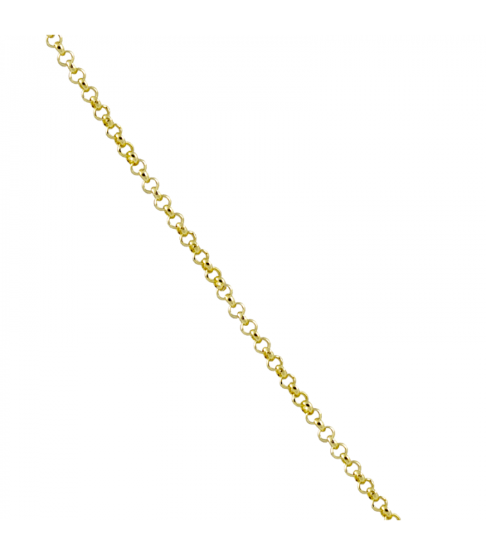 Gold plated silver rolo chain