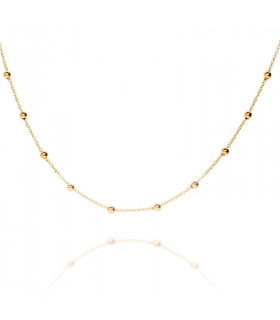 Ball and chain necklace in sterling gold