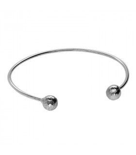 Two balls bracelet in silver