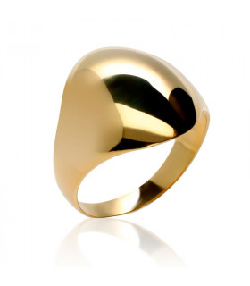 Anillo sello oval dorado