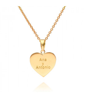 Personalized gold heart pendant