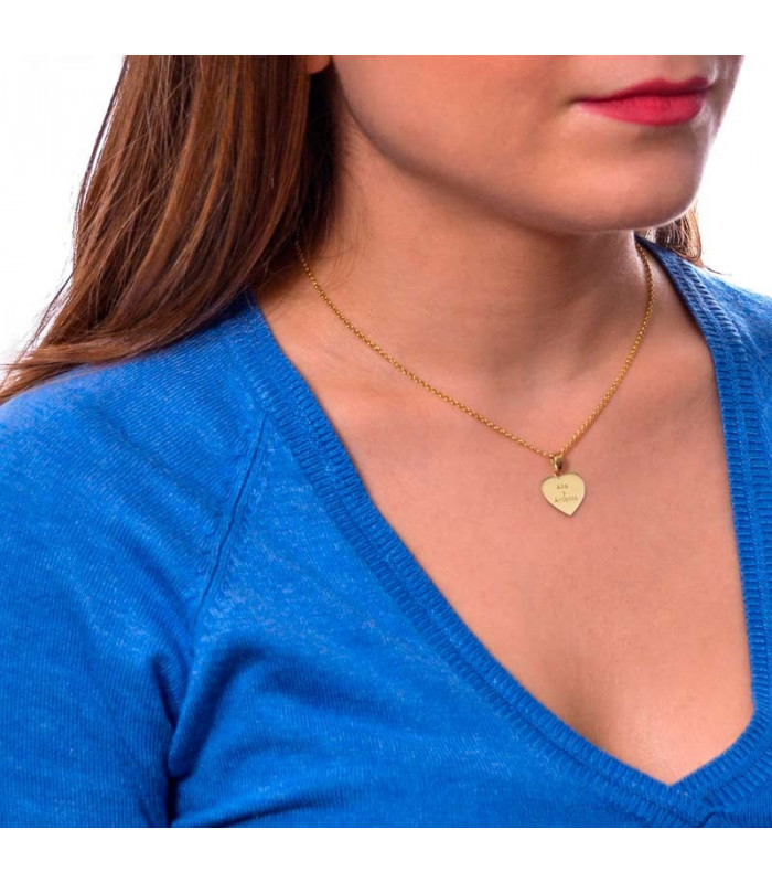 Collar corazón de oro personalizado