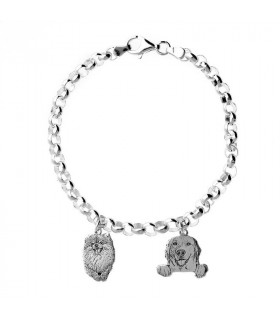 Personalized pet bracelet in silver