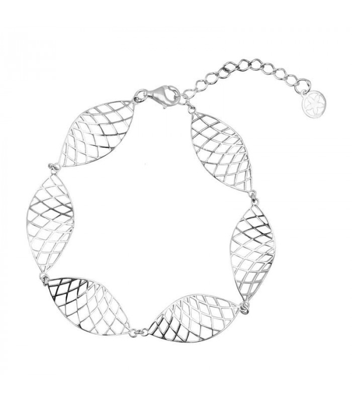 Sterling silver grid bracelet