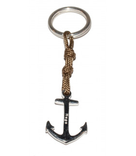 Silver Anchor Keychain