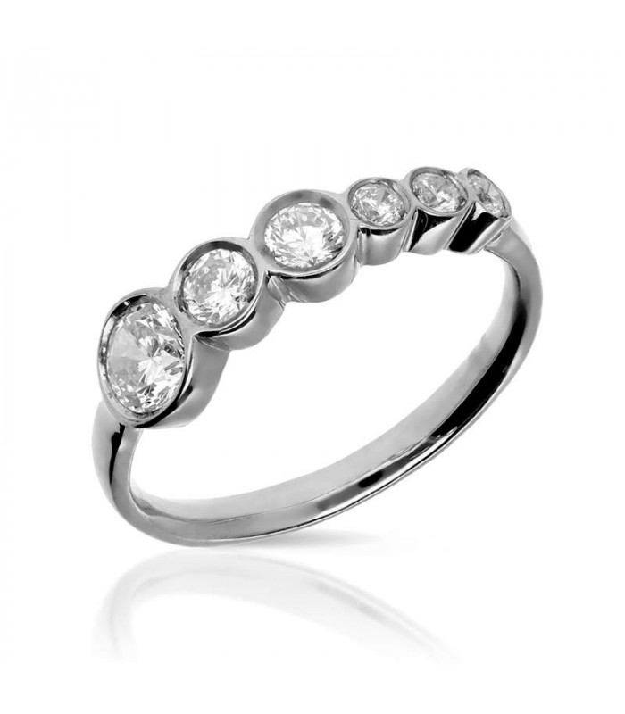 Brilliant ring in sterling silver