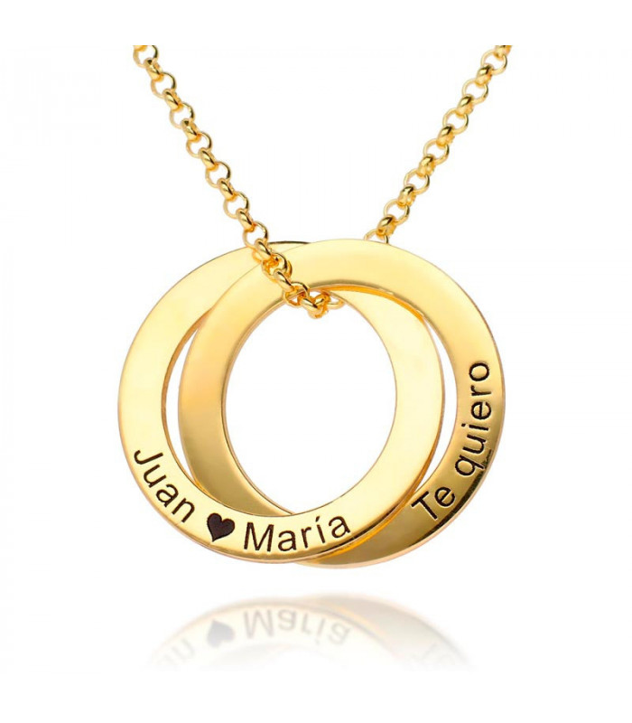 Circle necklaces with names in gold | Jewelry Hago