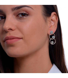 Pendientes aros dobles de plata