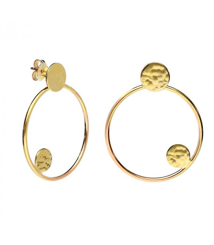 Golden orbital hoop earrings