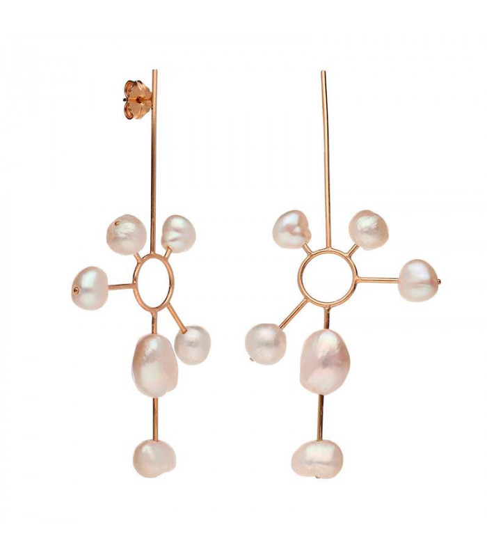 Pearl sun earrings from the Bali collection