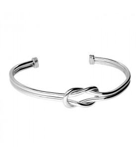 Square knot bracelet in sterling silver