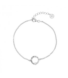 Zirconia circle bracelet in silver