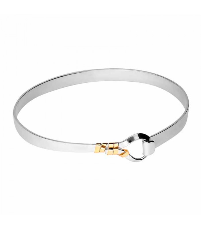 Pulsera lazo en plata y oro