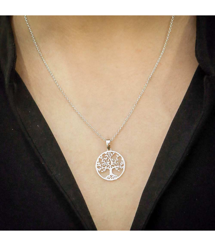 Tree of life necklace with silver chain