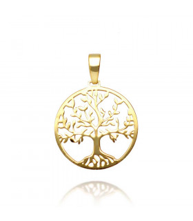 Golden tree of life pendant