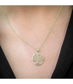 Golden tree of life necklace