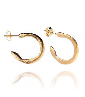 Medium gold hoop earrings