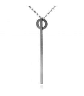 Rectangular silver necklace