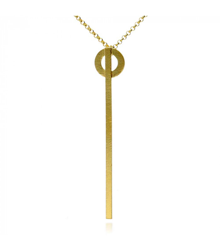 Golden rectangular necklace