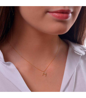 Personalized gold initial choker