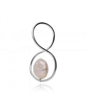 Odyssey pearl pendant in silver