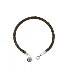 Initial bracelets with leather and silver