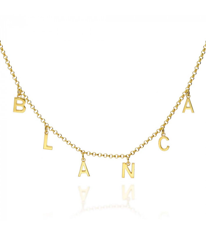 Collar colgante con nombre Blanca en plata