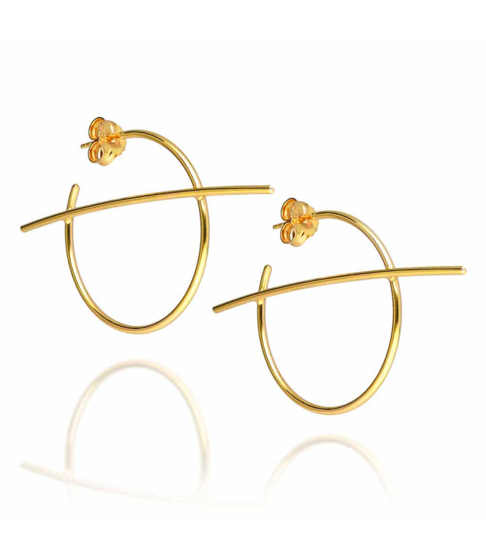 Golden hoop earrings