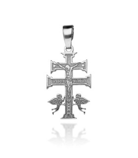 Silver Caravaca cross pendant