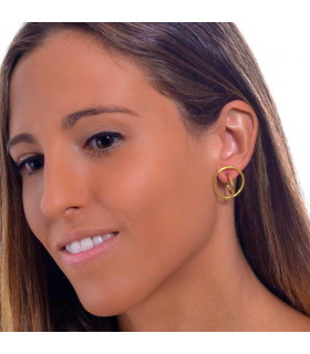 Pendientes aros Saturno para mujer