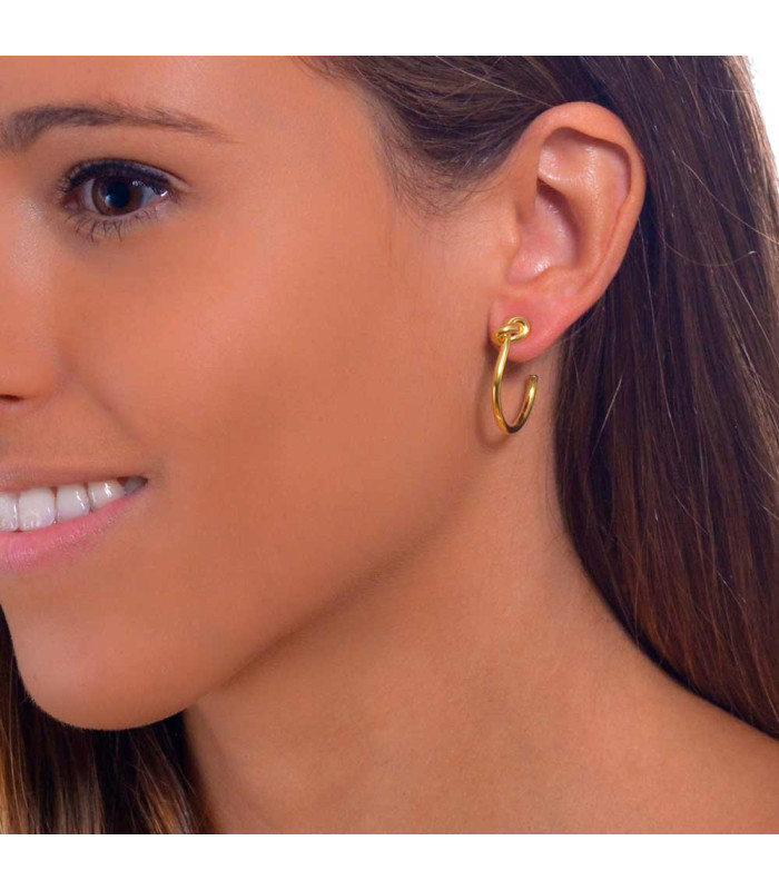 Women's gold plated silver earrings