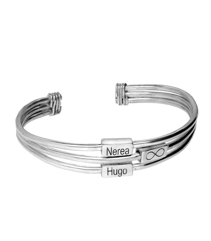 Personalized unisex bracelet with names and infinity