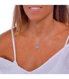 Women's necklace with praying virgin pendant