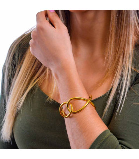 Pulsera ocho dorado para mujer