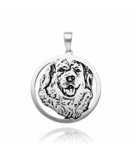 Personalized dog pendant in silver