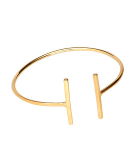 Gold Plated Parallel Bracelet