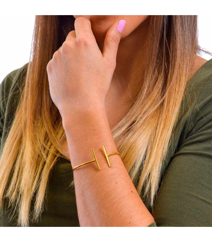 Pulsera para mujer con dos barras paralelas