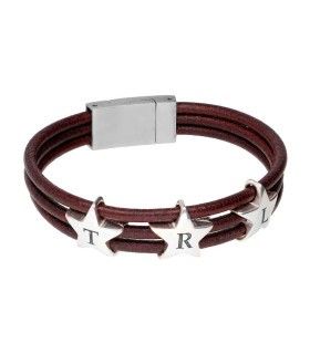 Pulsera estrella con iniciales personalizadas