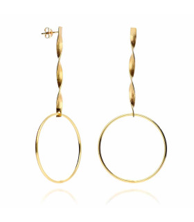 Gold plated twist earrings