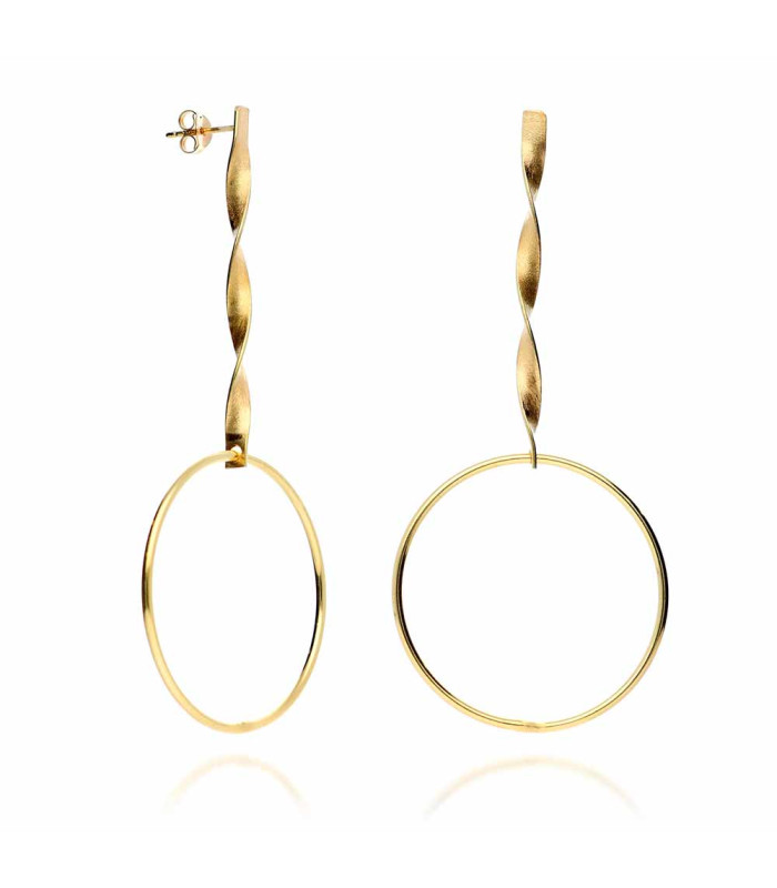 Gold plated twist earrings