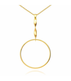 Twist necklace in gold plated silver