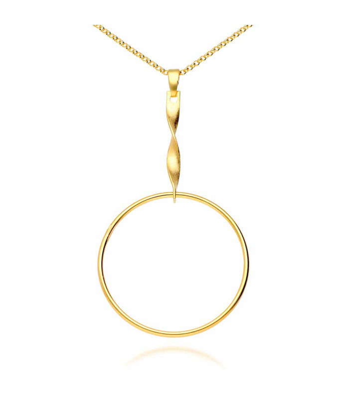 Twist necklace in gold plated silver