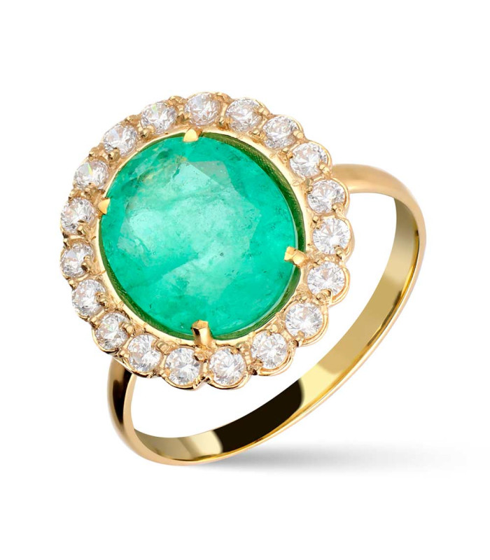 Elizabeth ring in gold with zirconites